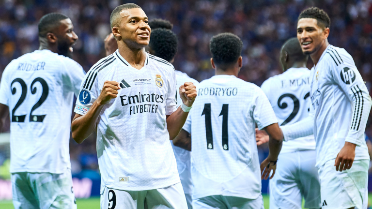 ‘Magical night’ – Kylian Mbappe reacts to dream Real Madrid debut in Super Cup win & explains why working with Vinicius Jr & Jude Bellingham was never going to be a problem