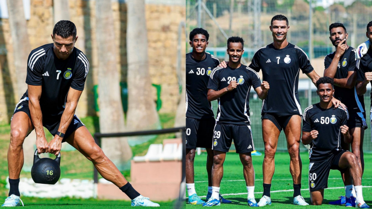 Cristiano Ronaldo says he's 'back where he belongs' on Al-Nassr return as Portugal ace looks happy and in great shape after disappointing Euro 2024