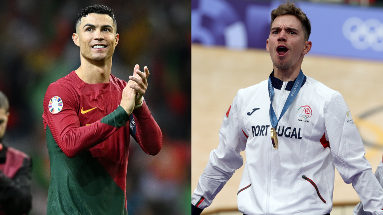 WATCH: Portugal's cyclists hit the Siu! Olympic athletes pay tribute to Cristiano Ronaldo after winning gold medal in France