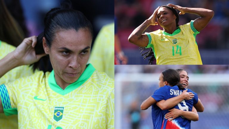 Brazil women player ratings vs USWNT: Marta's Olympic fairytale ends in a silver medal with Ludmila left rueing missed chances as Emma Hayes' side win gold