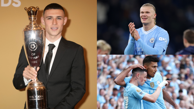 'Best English player in history' – Phil Foden given highest praise by Manchester City team-mates Rodri and Erling Haaland after being named Men's PFA Players' Player of the Year