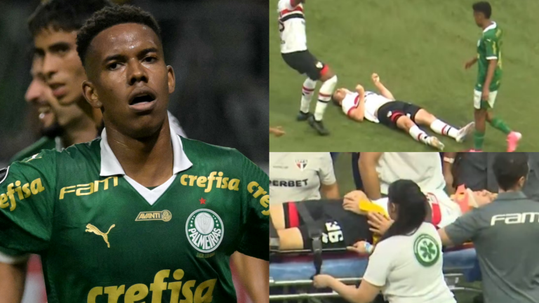 Chelsea-bound wonderkid Estevao 'Messinho' Willian apologises for foul that left Sao Paulo player unconscious in horror Brazilian Serie A incident