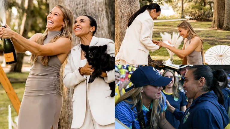 Brazil legend Marta announces engagement to Carrie Lawrence after idyllic picnic proposal from Orlando Pride team-mate