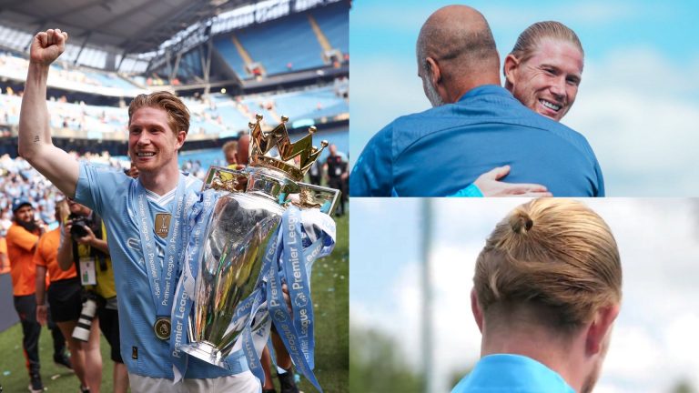 VIDEO: 'Explain this hair' – Kevin De Bruyne rinsed by Pep Guardiola as Man City boss expresses shock over midfielder's bold new Erling Haaland-inspired look