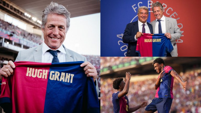 'Barcelona will always be your home' – Actor Hugh Grant sent wholesome message by Spanish club as Hollywood star endorses 'mes que un club' motto after attending La Liga win against Athletic Club