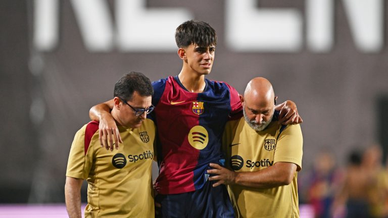 Heartbreak for Marc Bernal as Barcelona fear 'fantastic' 17-year-old will miss majority of season after suffering suspected ACL injury in La Liga win over Rayo Vallecano