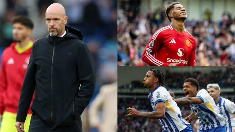 Man Utd player ratings vs Brighton: The heat is on Erik ten Hag again! Marcus Rashford and Casemiro still look lost before awful defensive organisation proves costly