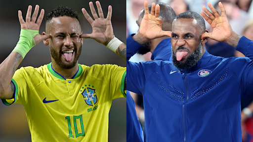 LeBron James mimics iconic Neymar celebration after helping Team USA win Olympic gold in men's basketball