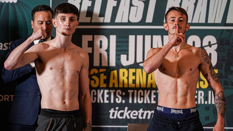 Pierce O’Leary takes aim at Darragh Foley in tonight’s  ‘Belfast Brawl’