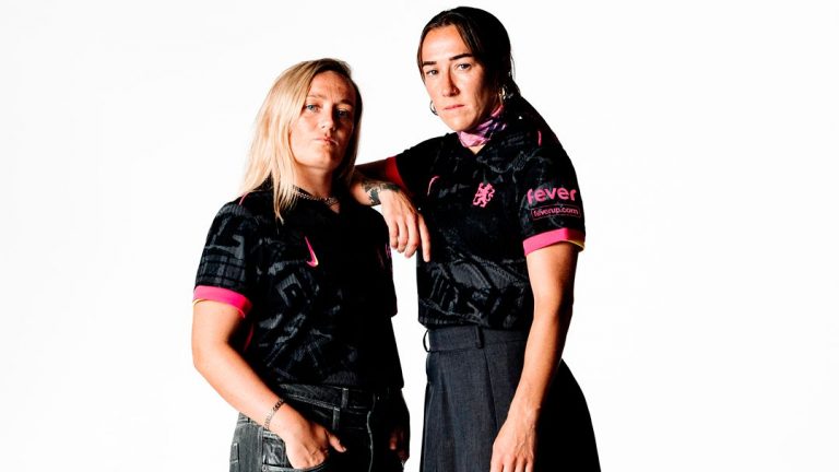 Chelsea go back to black! Blues drop striking new punk-inspired Nike third kit as women's team debut strip in win over Arsenal