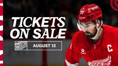 Single-game tickets for 2024-25 Detroit Red Wings season go on sale Monday, August 12 at 10 a.m.