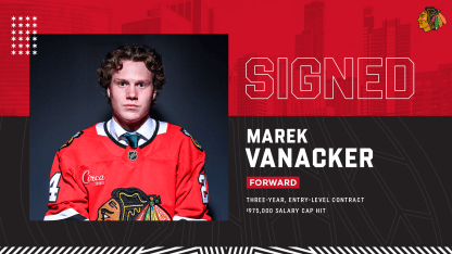 RELEASE: Blackhawks Sign Marek Vanacker to Entry-Level Deal