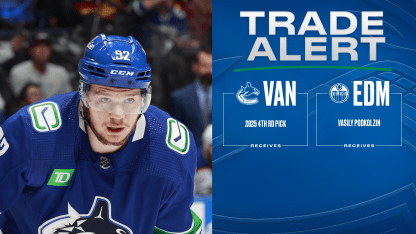 Canucks Acquire Fourth-Round Pick from Edmonton in Exchange for Vasily Podkolzin