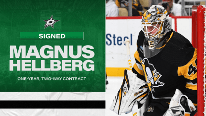 Stars sign Magnus Hellberg to a one-year, two-way contract